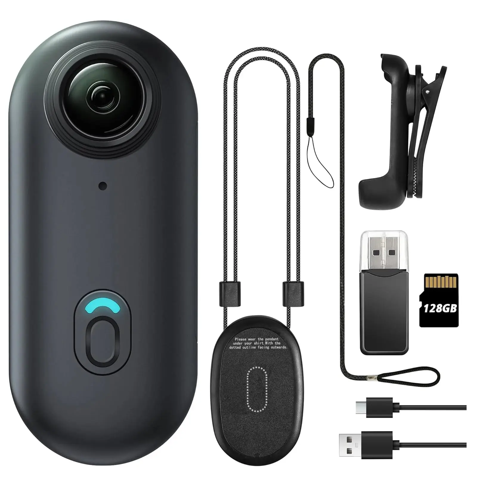 RDT 4K 128GB UHD Mini Body Camera Wearable Action Body Cam