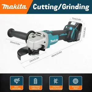 Makita Electric Goddess DGA404 125MM Cordless Electric Angle Grinder – High-Torque Brushless Variable Speed Cutting Machine For 18V Battery