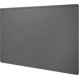 Bulletin Board, 24x18 inches Decorative Felt Pin Board, Cork Board Alternative for Wall, Foldable Photo Board Self-Adhesive Vision Board Mood Board with 20 Pushpins-Dark Gray