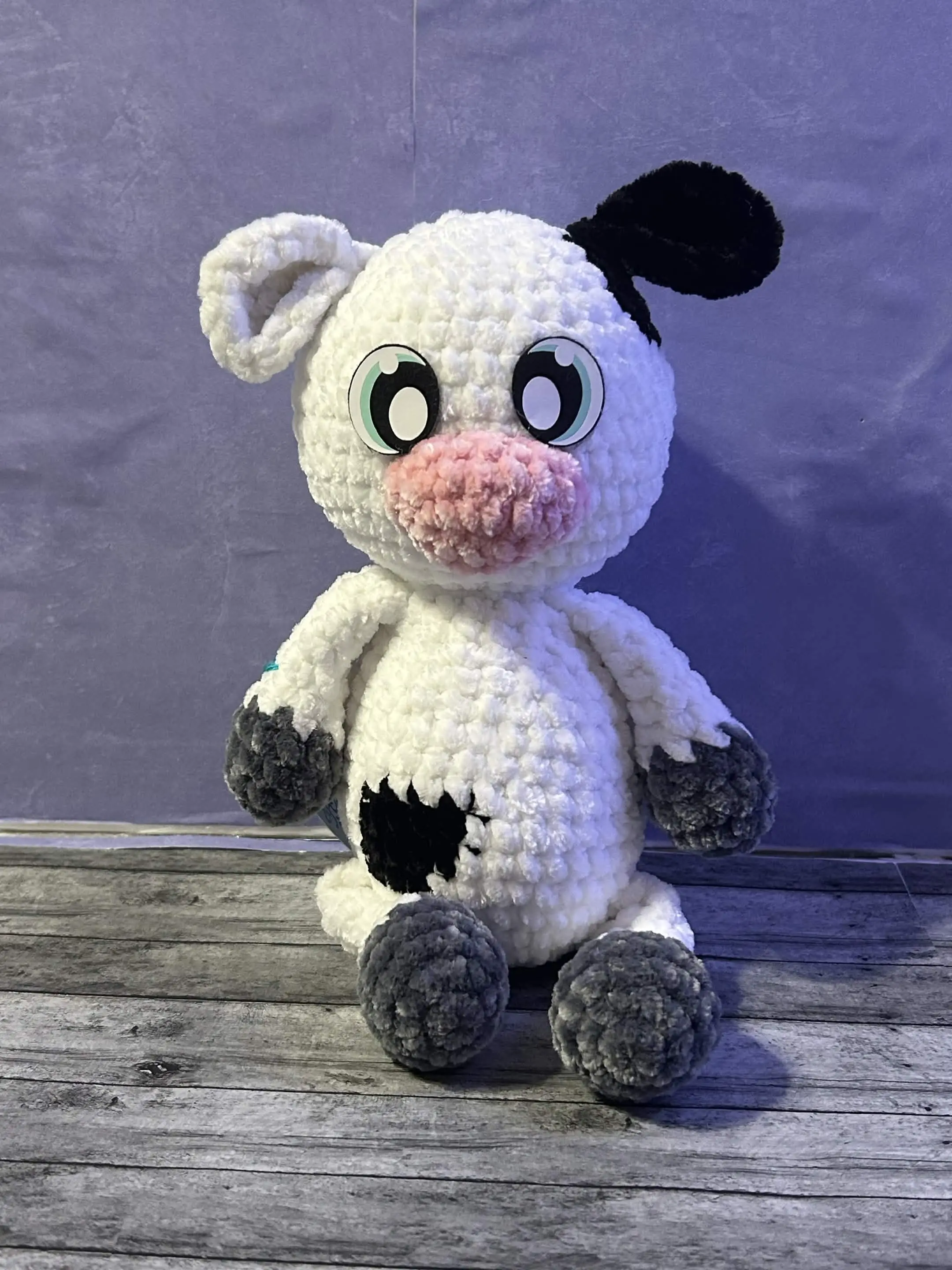 Handmade Crochet Cow Plushie