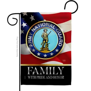 212 MAIN 13x18.5 in. US Army National Guard Family Tribute Garden Flag, Double-Sided Armed Forces Vertical House Decoration Banner, Outdoor Garden Decor Gift