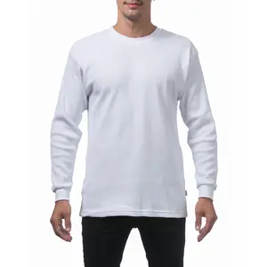 Pro Club Men's Heavyweight Cotton Long Sleeve Thermal Shirt - White - Small