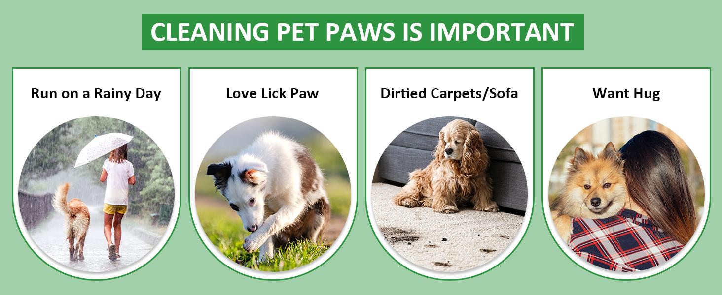 Dog Paw Cleaner Kit No Rinse Waterless Soap-Free Cleanser for All Breed Sizes with Healing Balm for Dry Cracked Paws Protector Care Set,valentine's day gifts for her/him