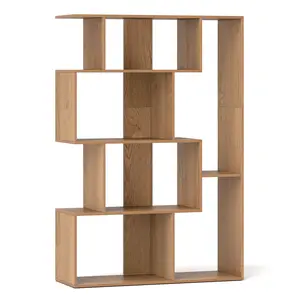 COSTWAY - 47 Inch 6-Cube Open-back Geometric Bookshelf for Bedroom Living Room-Natural