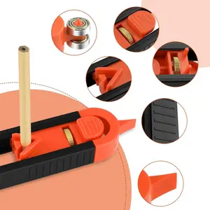 Woodworking Measurement Gauge, Adjustable Locking Profile Ruler, Precise Irregular Arc Tool, Ideal for Woodworking, Home DIY Projects, Woodworking Measuring Tool