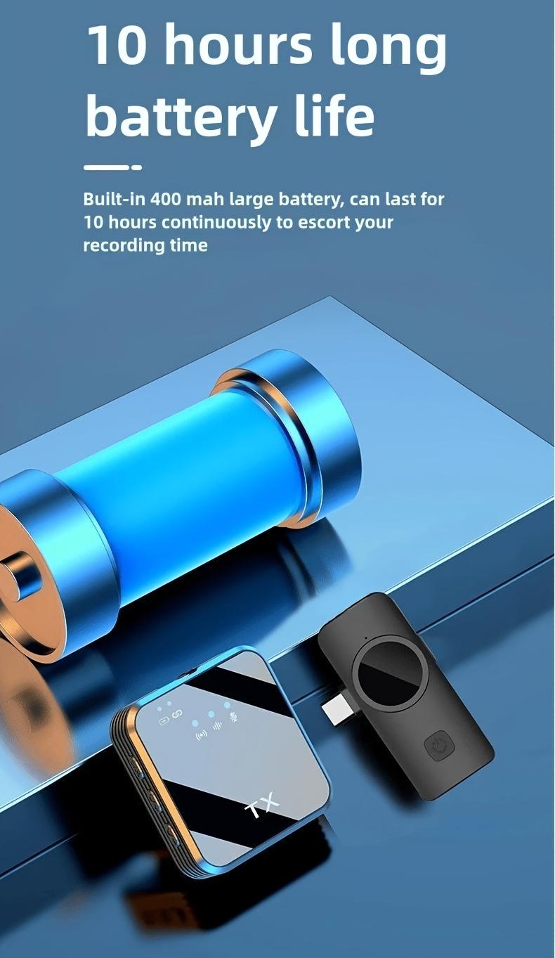 Wireless lavalier microphone high-end square, stereosound, intelligent noise reduction, suitable forsmartphone live broadcast or outdoor Vlog Wireless lavalier microphone high-end square, stereosound, intelligent noise reduction, suitable forsmartphone live broadcast or outdoor Vlog
