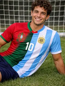 Half and Half Soccer Jersey | Personalized Binational Soccer Shirt | Personalized Name & Number