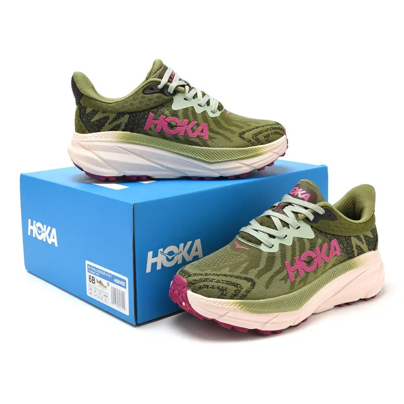 Forest Olive Dark Mesh Rebound Outdoor Long-Distance Running Sneakers