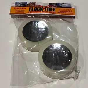 Flock Free Peppermint Scent Pucks for Rodents Spiders and Insects Set 2 Pucks Natural Deterrent for Sheds Garages RVs Boats Homes