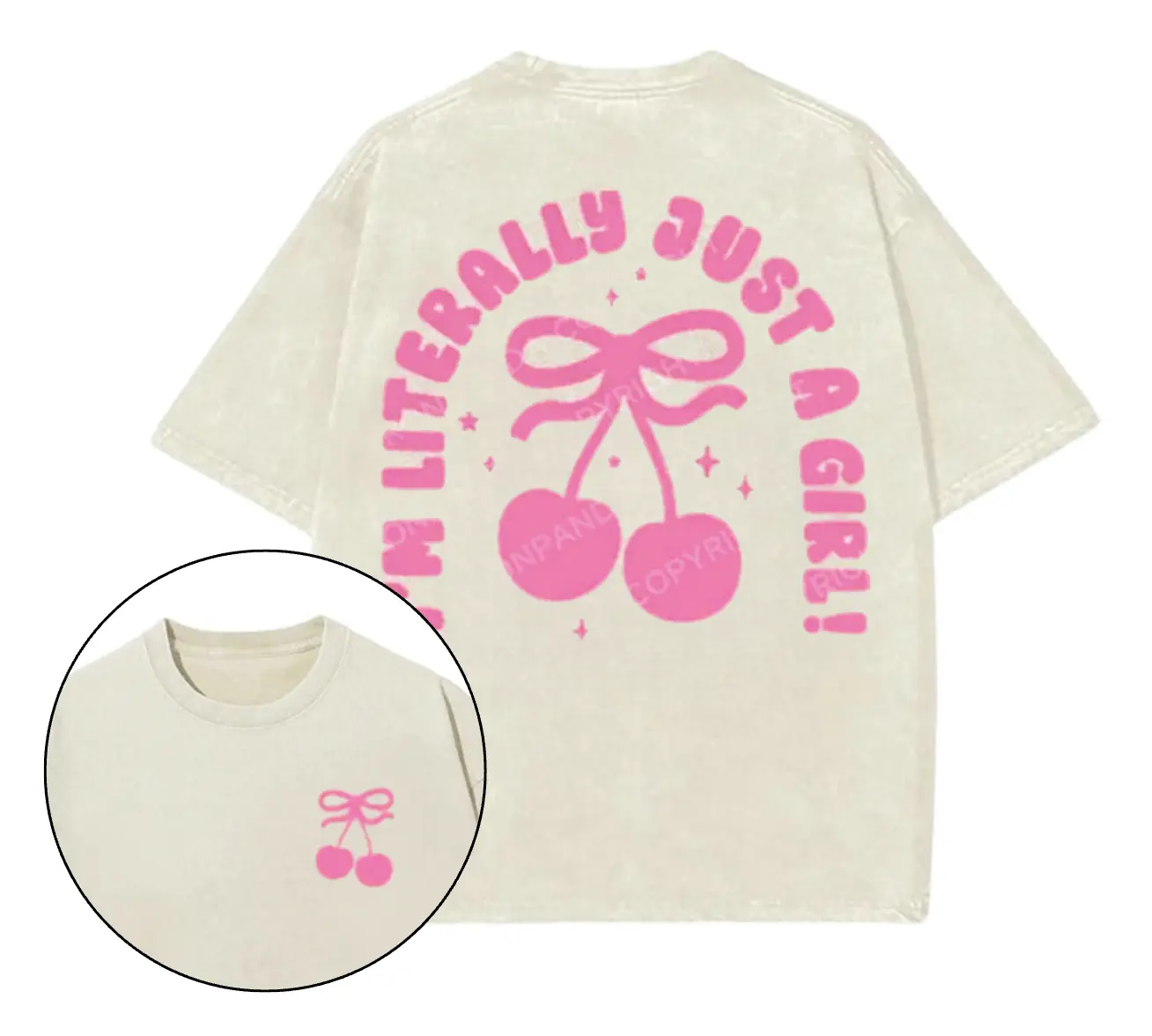 I'm Literally Just a Girl Printed Gym T-Shirt, Gym Shirt, Graphic Gym Shirt, Vintage Washed Tee Conton, Gym Shirt Women, For Men, Ful Size