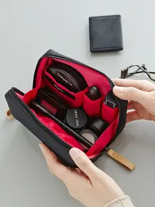 Lipstick Makeup Bag, Mini Small, Compartmentalized, Portable, Women's Organizer, Bag Insert, Compact Storage Pouch, Makeup Bag for Purse, Makeup Pouch Small Cosmetic Bag Mini Portable Handbag for Women and Girls