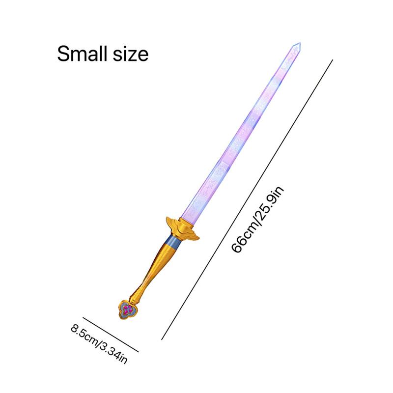 K-POP Large 3D printed portable purple telescopic Rumi sword, lightweight and portable, fun and space-saving, stress-relieving telescopic sword toy, cosplay fantasy accessory, movie collector gift, Halloween costume accessory.
