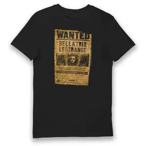 Harry Potter Bellatrix Lestrange Wanted Poster Adults shirt Unisex Comfort vintage T-shirt