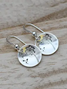Round Shaped Dangle Earrings for Women, 1 Pair Fashionable Copper Earrings for Women for Party, Daily Clothing Decor, Trendy All-match, Classic Style Earrings & Exquisite Jewelry for Birthday Gift, Trendy Fashionable Accessories