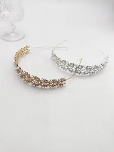 1PC Water Drill Pearl Bride Metal Crown, Elegant Luxury Style, Perfect for Dates, Weddings, Parties, Hair Crowns, Water Drill Pearl Inlaid, Jewellery