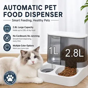 1-piece Automatic Pet Feeder & Water Dispenser All-in-One, Smart Feeder with Large Capacity for Cats and Small Dogs, Home Use