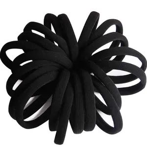 20 PCS Large Hair Ties for Thick Hair Black Hair Bands for Women Men and Girls No Damage Stretchy Ponytail Holders for Braids