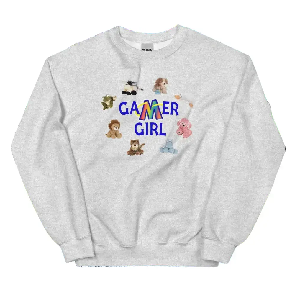 Webkinz Gamer Girl Sweatshirt Retro Gaming Sweatshirt Cute Gamer Gift For Women Crewneck Bottom