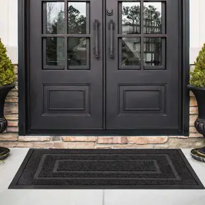 SZHLUX Floor Door Mat, Waterproof All-Season Entrance Mat, Sturdy Natural Rubber, Fade Resistant, Suitable for Thin Outdoor Mats for Home Entrances, Garages, Courtyards, Porches, and Farmhouses