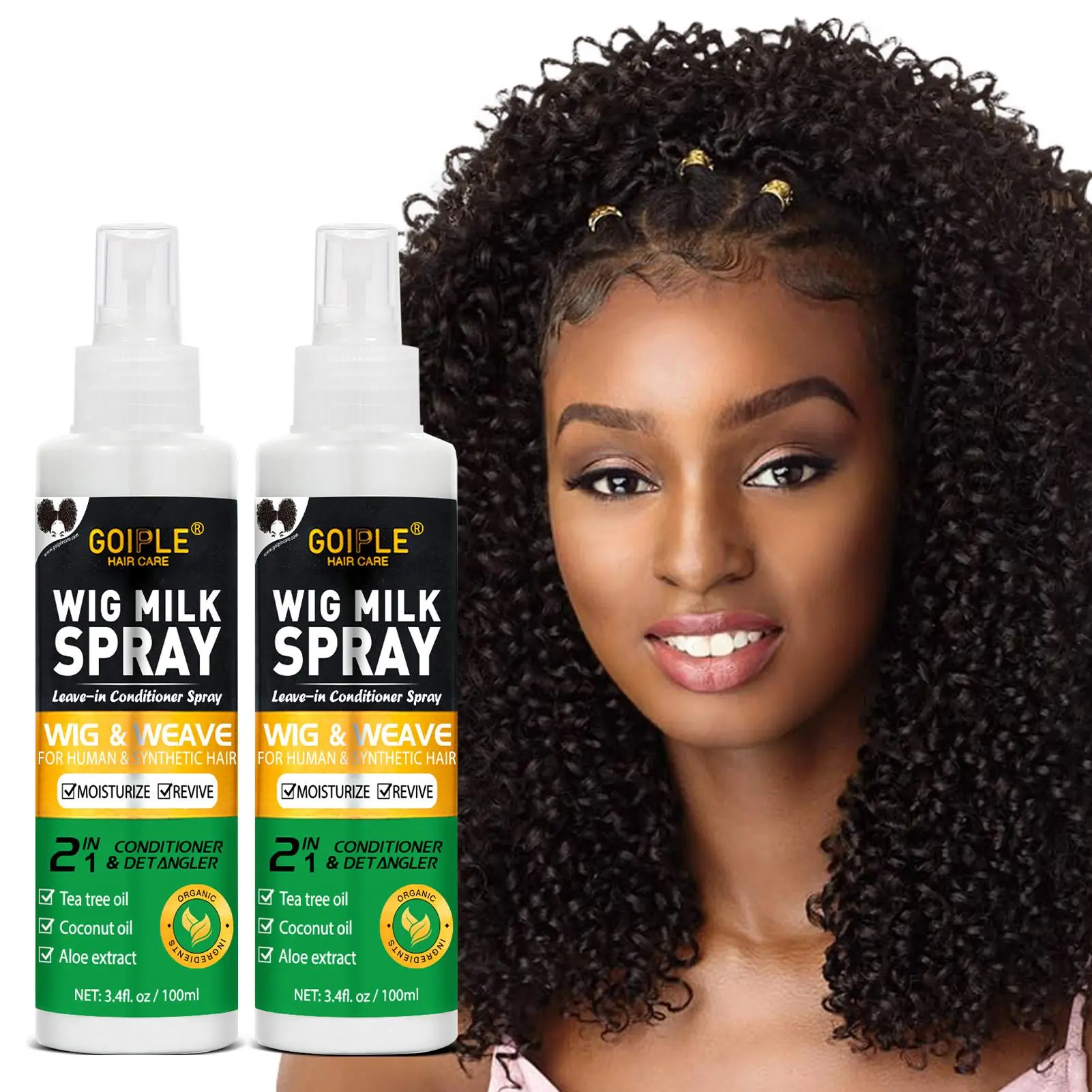 2pcs wig milk spray