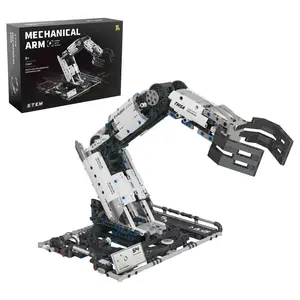 784PCS Motorized Mechanical Arm Building Kit, STEM Educational Robotics Blocks with Power Group & Multi-Axis Movement, Engineering Toy Gift for Kids 8+