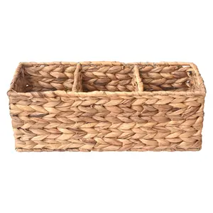 Better Homes & Gardens Woven Water Hyacinth Tank Basket, Natural