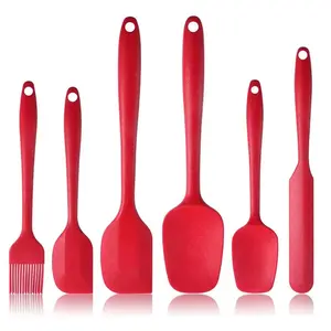 6-Count Silicone Baking Spatula Set, Heat-Resistant Nonstick Oven-Ready Baking Sets, Non-Stick Kitchen Utensils for Cake Cream and Outdoor Use, Heat-Resistant Baking Sets