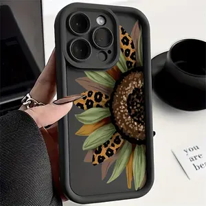 Showcasing a Premium Soft Shock-Absorbing Sunflower Pattern Phone cases Case Compatible with For iPhone 17 Pro Max 16 16e 15 14 Plus 13 12 Mini 11 Air X XS Pattern TPU Lens Protection Durable Soft Cover Gift 2D printing