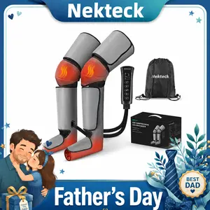 Nekteck Leg Massager for Circulation and Pain Relief Air Compression Foot Calf Thigh Massager with 2 Heat and 3 Vibration 6 Modes 3 Intensities Nekteck Leg Massager for Circulation and Pain Relief Air Compression Foot Calf Thigh Massager with 2 Heat and 3 Vibration 6 Modes 3 Intensities
