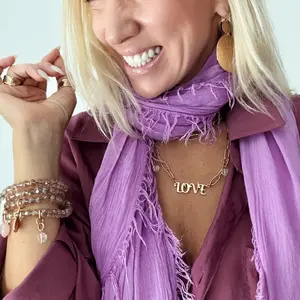 Believe Love Crystal Boho Wrap Duo Bundle Necklace Stack Adjustable Necklace