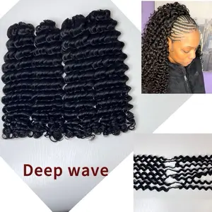 Premium Deep wave curl from BBP Collection 100% Human Hair Crochet (15A Grade) Crafted from high-quality double drawn human hair,this hair is soft, easy use,durable, reusable .texture is tangle-free, shed-free, and smells good,we recommend 4-5 packs/H