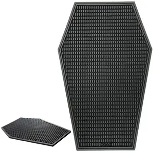 Gothic Coffin Spill Mat – Coffin Bar Mat & Coffee Mat for Hot or Cold Drinks