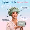 Blissy Silk Bow Bonnet – 100% Mulberry Silk – Anti-Frizz Hair Protection – Extends Blowouts