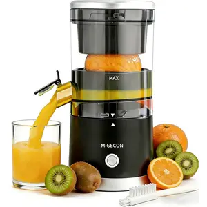 Electric Citrus Juicer Rechargeable Orange Juicer Squeezer with USB and Cleaning Brush Portable Electric Juicer Machine for Lemons Limes and Grapefruit Black