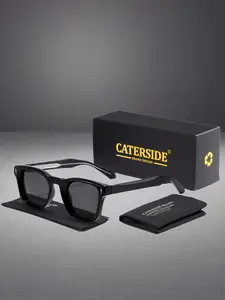 CATERSIDE Fashion Minimalist Square Sunglasses, Uv400 Protection, Lightweight PC Frame, Unisex Outdoor Cycling Music Festival Street Photography