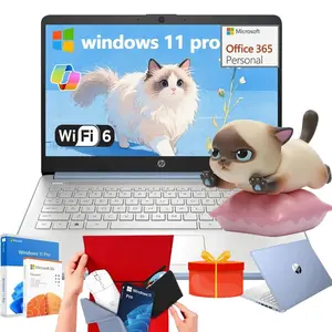 HP 14'' Student Business Laptop Computer - Intel Processor N150, 14 inch HD Display, AI-Powered, Lightweight, Windows 11 Pro, Webcam, up to 16GB RAM, 256 GB Storage,Bundle Accessories Kit