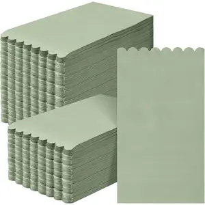 Disposable 2 Ply Paper Napkins Hand Towels, 13 x 16 Inches Green 100 Pcs for Wedding Summer Birthday Party Bridal Anniversary Reception Dinner Cocktail