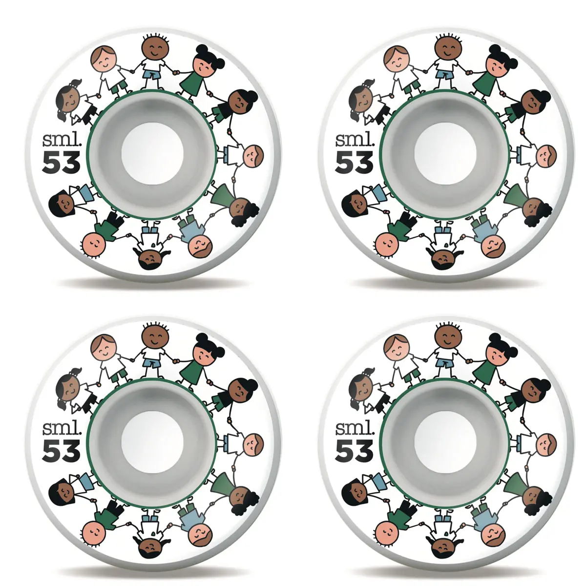 Sml Skateboard Wheels 53mm Small World Cruiser 78A White