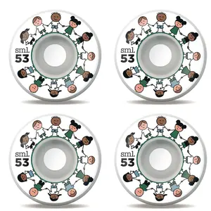 Sml Skateboard Wheels 53mm Small World Cruiser 78A White