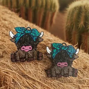 Highland Cow Car Freshie Vent Clip – Cute Western Cow Scented Car Air Freshener