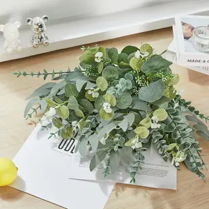 30pcs Artificial Mixed Eucalyptus Leaves | 4 Types of Stems | for Wedding Bouquet Centerpieces Floral Arrangements Decorations, Ideal for DIY Bouquets, Floral Arrangements and Home Decor