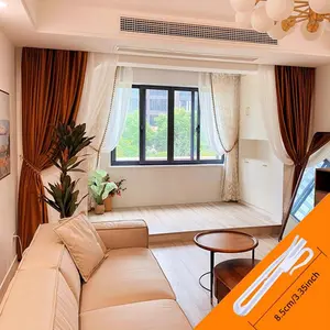 Luxury Caramel Velvet Double Layer Curtains, Vintage High Light Blocking Drapes, Living Room Bedroom Atmosphere Curtains (no Sheer)