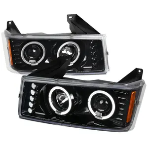2004-2012 GMC Canyon/ Chevrolet Colorado Dual Halo Projector Headlights (Jet Black Housing/Clear Lens)