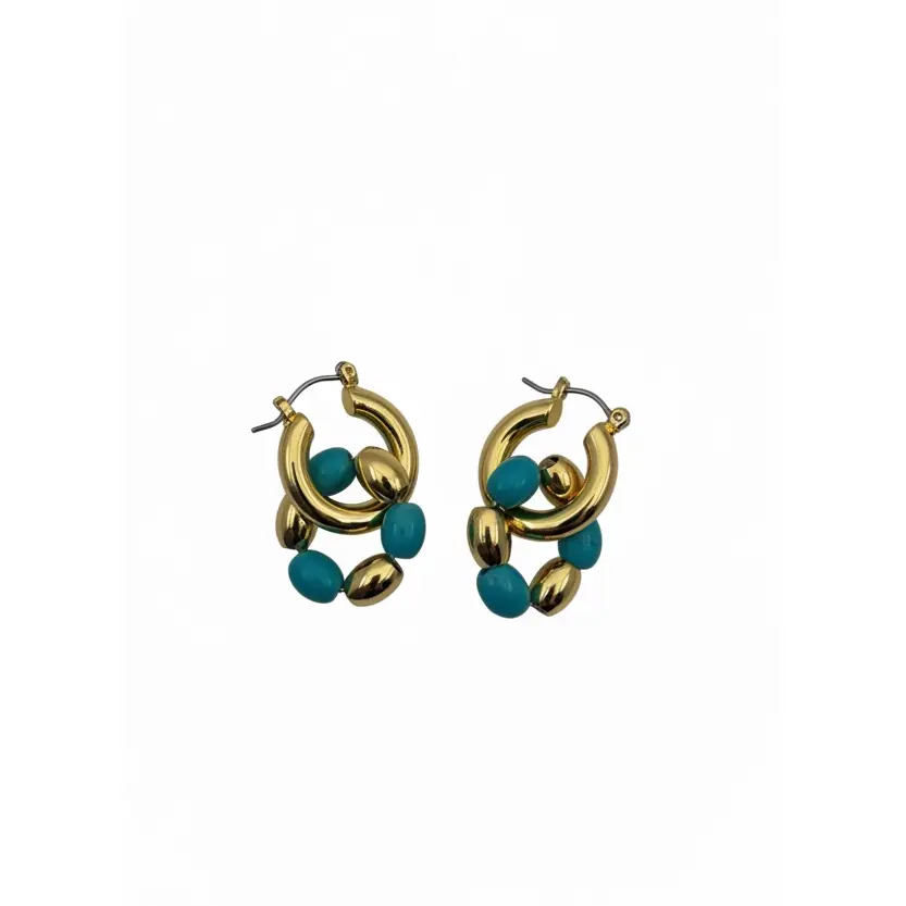 Melody Turquoise Hoop Earrings