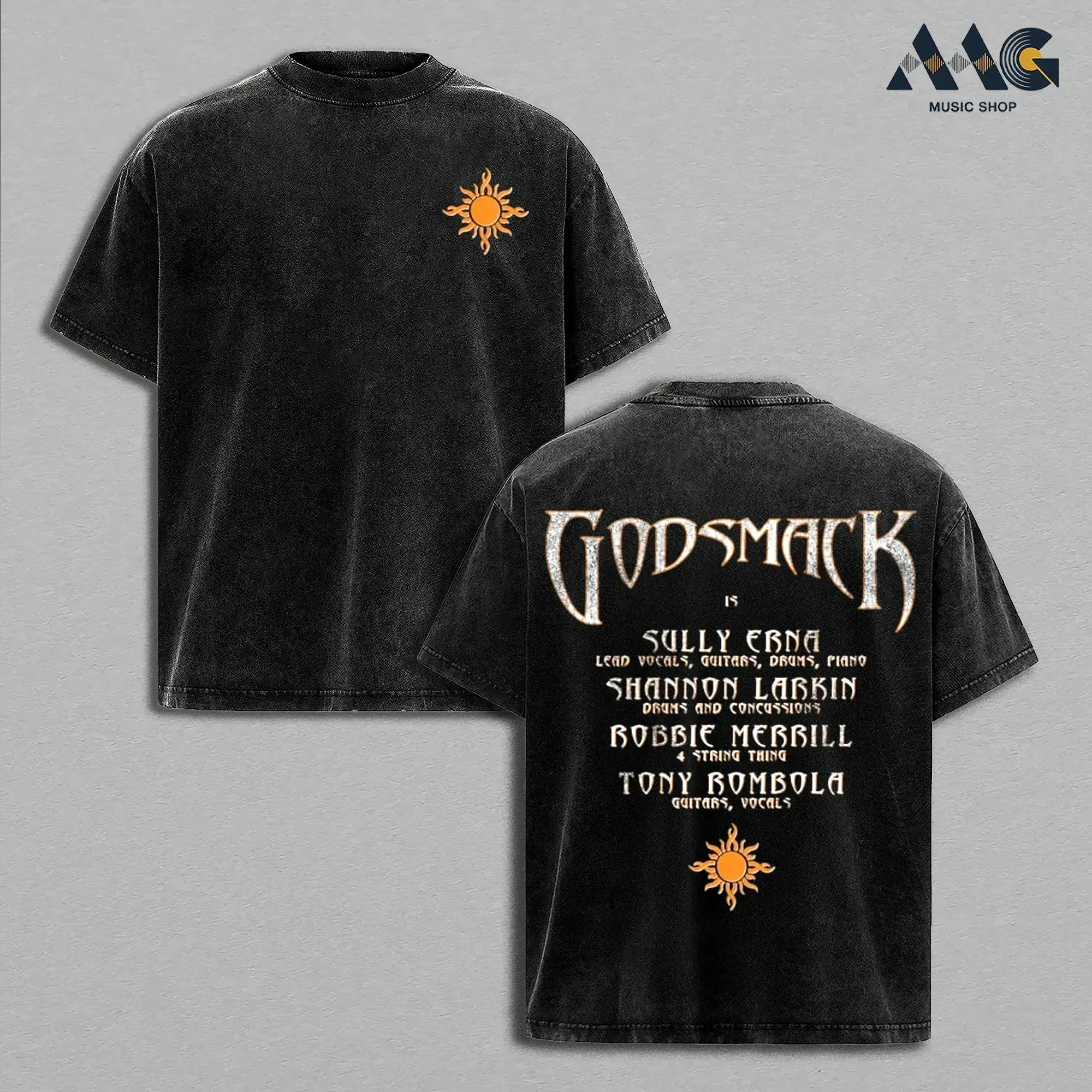 Godsmack Loud As Fuck Screaming Singer Black Cotton Top, Alternative Metal Rock Band Concert Merch, Oversized Graphic Tee Men, Y2k Casual Fashion Apparel, Solid Black Heavyweight Short Sleeve Top, Graphic Tee Unisex Heavyweight