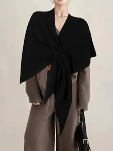 Women's Solid Color Shawl, Trendy Solid Shawl, Casual Versatile Scarf for All Seasons, Fashion Accessories for Women & Girls, Casual Soft Scarf