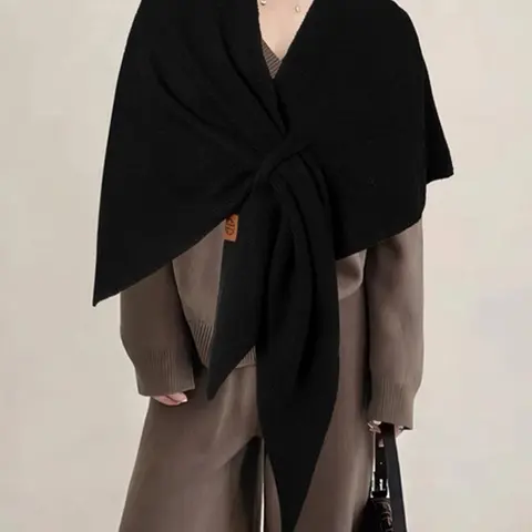 Women's Solid Color Shawl, Casual Versatile Scarf for All Seasons, Fashion Accessories for Women & Girls, Casual Fashionable Scarf