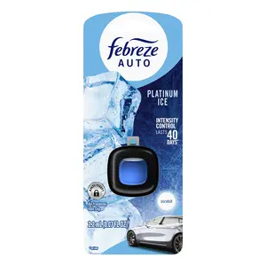 Febreze Car Vent Clip Platinum Ice Scent Car Air Freshener and Odor Eliminator 0.07Oz (2ml)