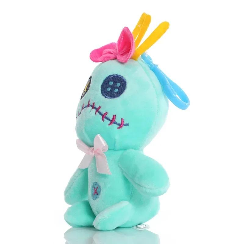 Scrump Plush Toys Pendant Cartoon Lilo and Stitch Plush Toys Soft Stuffed Kawaii Green Doll Xmas Gift For Boys