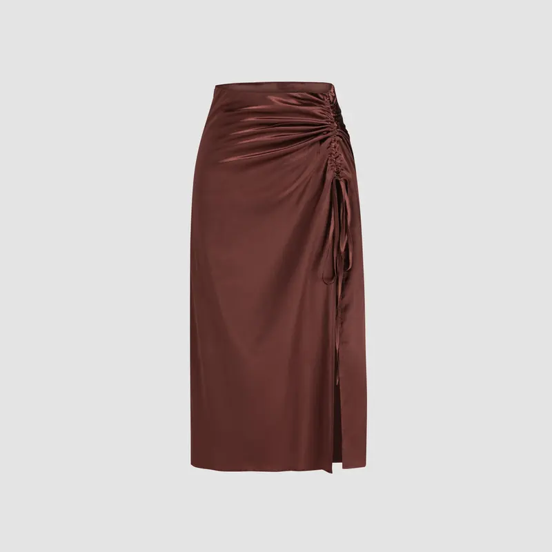 knee length dresses for ladies Dissh Sylvia Bitter Choc Knit - Passion For Fashion